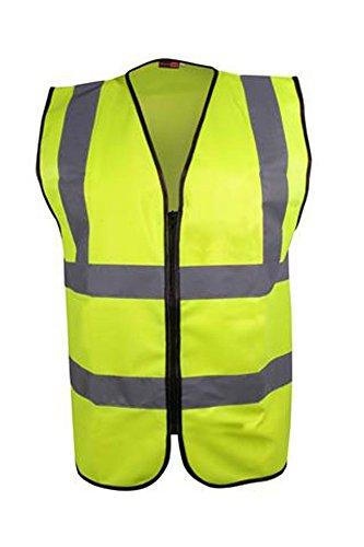 De Travail Monde ww146 Executive Hi Viz Vis Une Meilleure visibilité Full Zip Gilet sans Manches pour Femme - Jaune - Taille Unique Cover