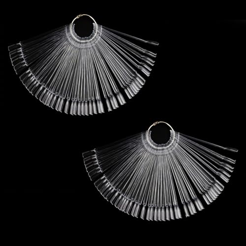 iwontalersy 100 Piezas Muestra de Uñas en Transparente,10 * 1cm Expositor Uñas para Esmaltes,Expositor de Muestras de Esmalte de Uñas Extraíble,Soportes de Exhibición de Esmalte para Salón