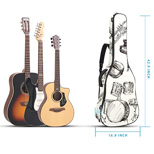 Housse de sac de guitare épaisse avec rembourrage en éponge imperméable pour guitare acoustique électrique basse… - Les Beatles, Paul McCartney, John Lennon, RIngo Starr, George Harrison Housse de sac de guitare épaisse avec rembourrage en éponge imperméable pour guitare acoustique électrique basse… – Image 6