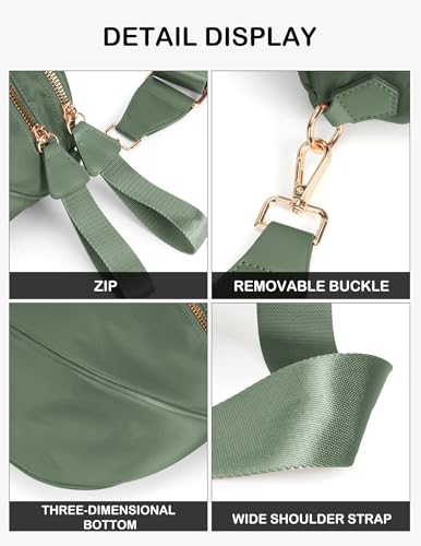 Image of FEIBOON Spacious Nylon Crossbody Bag Bum Bag Handbags Wallets Purses Trendy Shoulder Bag for Women