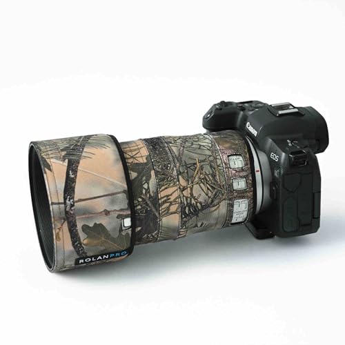 Rolanpro 防水レンズカモフラージュコート キヤノン RF 70-200mm F4 L 用 レインカバー テレフォトレンズ保護スリーブ ケース 衣類 #34 グリーンジャングル