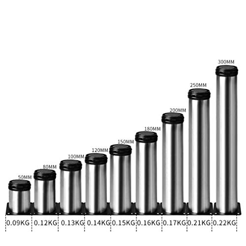 Patas de metal para muebles de salón, juego de 4 soportes de acero para sofá y mesa de centro 6