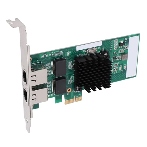 Zunate Ethernet PCI Express Dual RJ45 Puertos 82571 Controlador Adaptador Gigabit PCIe para Linux VMware, Brackets de Perfil Bajo y Altura Completa, 10/100/1000Mbps miniatura 7