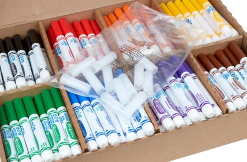 image for Crayola Broad Line Washable Markers - 200ct, Bulk Markers for Kids, 8 
