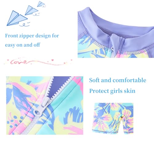 UMELOK Girls Long Sleeve Rash Guard One Piece Swimsuits with UV Protection Sunsuit4
