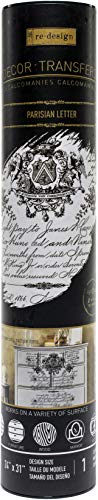 Prima Marketing Inc,  Re-design Decor Transfer, Lettera parigina trasferibile come decorazione, 61 x 79 cm