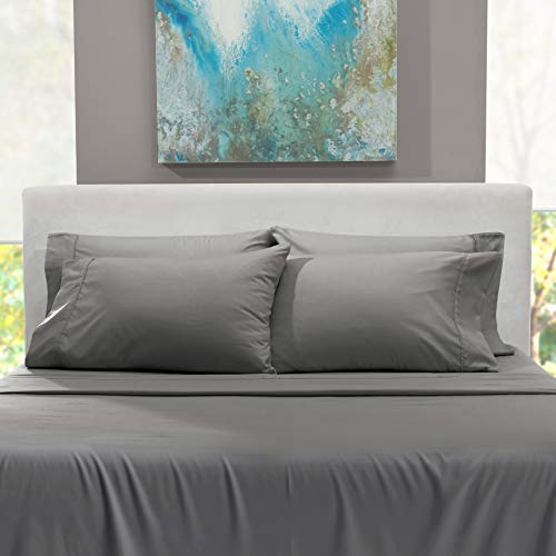 Hearth & Harbor Extra Deep Pocket King Size Sets - Fits Mattress 18-24 Inches Deep - Extra Deep Pocket Sheets - 6 Piece King Size - Grey by Hearth & Harbor - Image 8