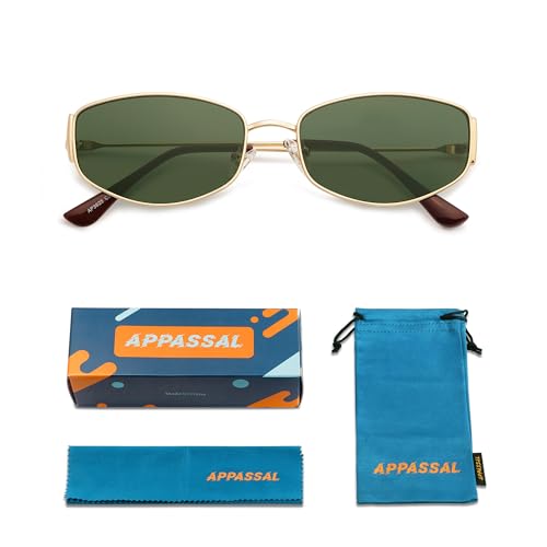 Retro Oval Sunglasses For Women Men Hexagonal Rectangle Metal Frame Sun Glasses AP3625