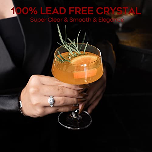 Chouggo Martini Glasses Set Of 6, 8Oz Coupe Cocktail Glasses, Hand Blown Premium Crystal Cocktail Glass For Bar, Martini, Cosmopolitan, Manhattan #TOP1