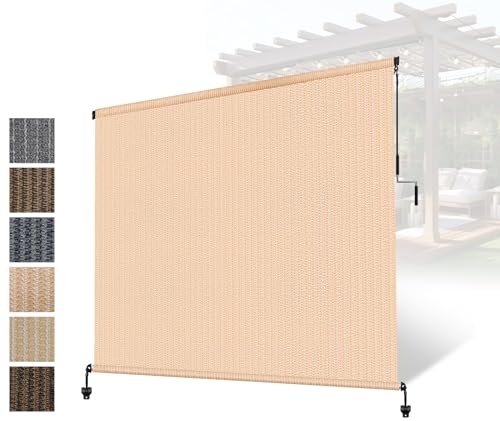 Outdoor Roller Shades for Patio 72"Wx96"H,Patio Shade Roll Up Outdoor Blind