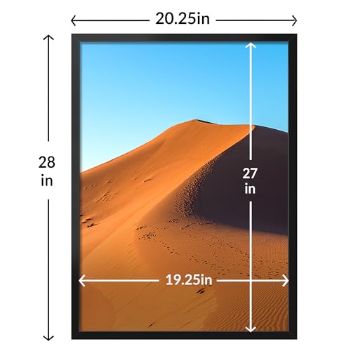 LaVie Home 19.75x27.5 Picture Frame for Wall Display, 19.75x27.5 Black Picture Frame with HD Plexiglas, 19.75 x 27.5 Puzzle Frame 1 Pack, Display Frame for Vertical or Horizontal, Classic Collection