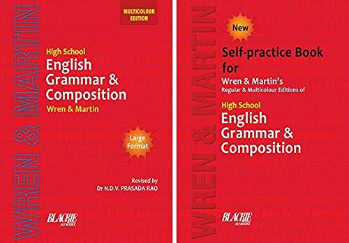Wren and Martin High School English Grammar and Composition Book (Multicolour Edition + Self-practice Book) Combo Offer