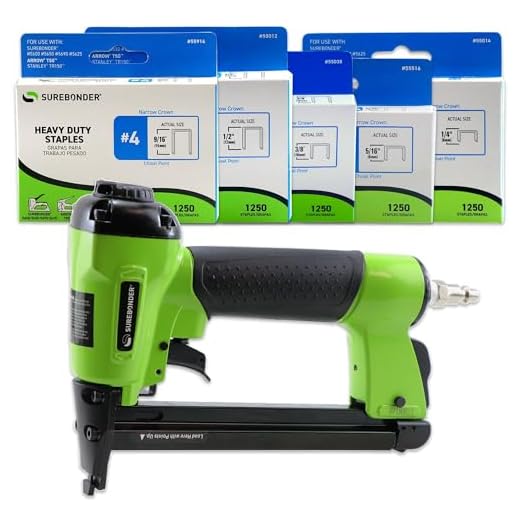 Surebonder 9600AK Pneumatic Heavy Duty Standard T-50 Type Stapler Kit, 1/4-Inch - 9/16-Inch, 7-Piece