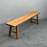 Banc En Bois Pour Chambre à Coucher, Banc De Bois De Ferme Intérieur, Banc D'entrée Naturel Asiatique, Banc à Manger En Bois Massif Naturel, Durable Et Robuste, Adapté à La Salle à Ma(Size:160cm/63in)