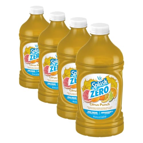 Image of V8 Splash Citrus Punch Zero Sugar Juice Beverage, 64 fl oz Bottle (Pack of 4)