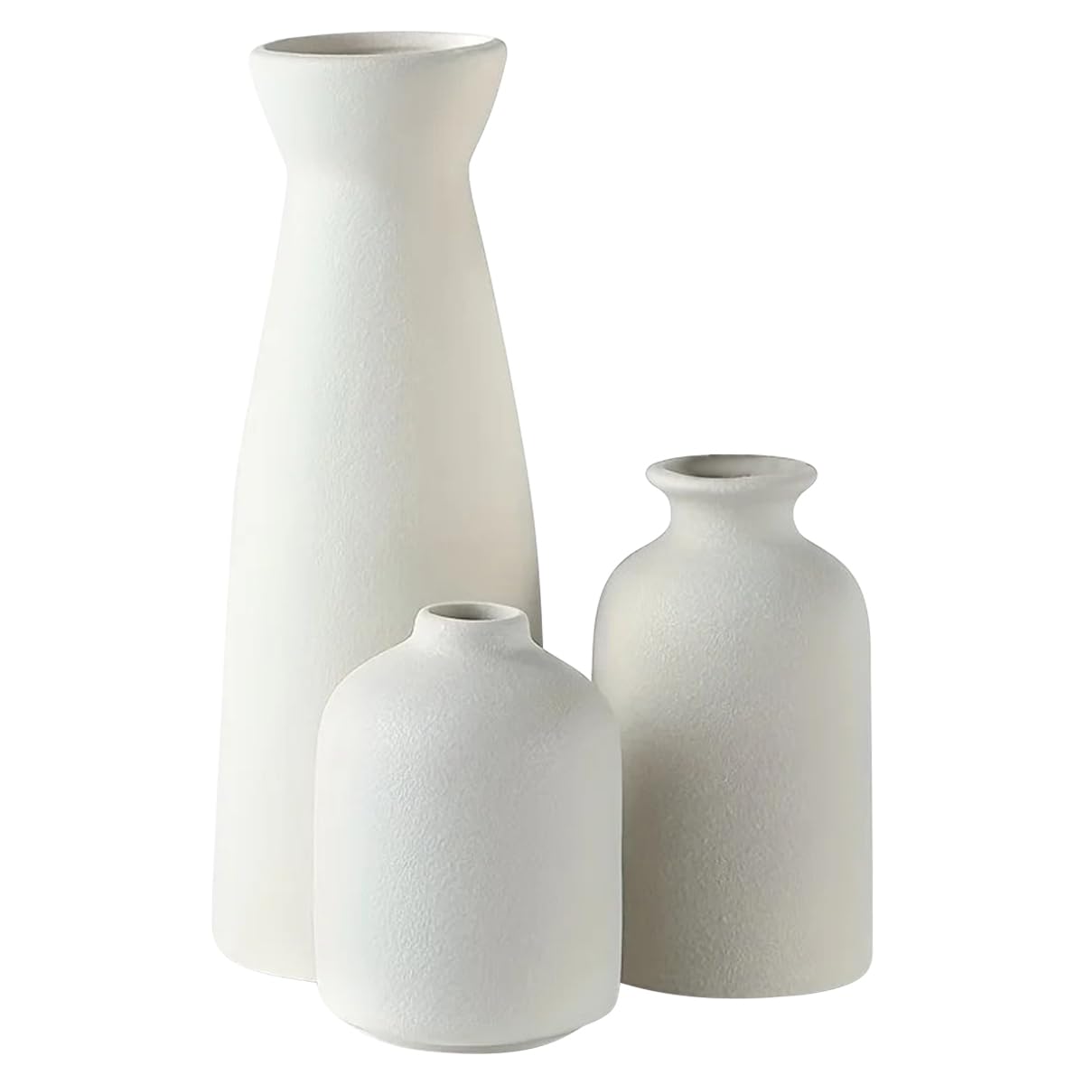 Vase en céramique lot de 3 pour sublimer facilement un meuble de salon vide