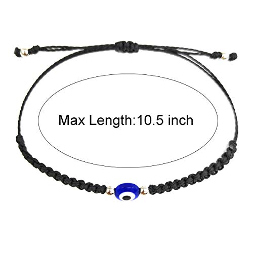 Evil Eye String Bracelets Handmade Black String Evil Eye Bracelet for Women Men Teen Girls Boys 2pcs3