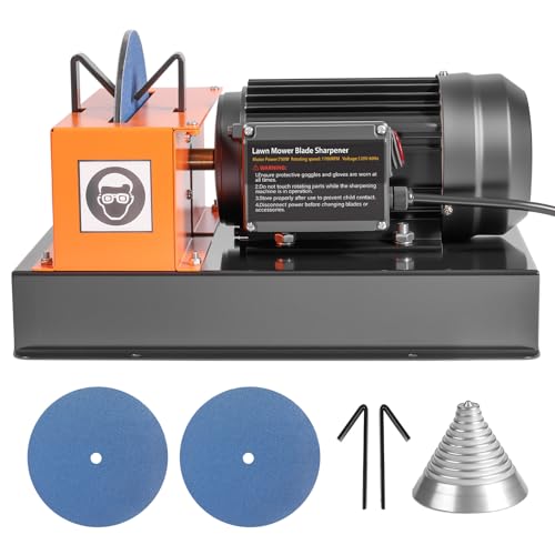 Lawn Mower Blade Sharpener, 1HP 750W Bench Mower...