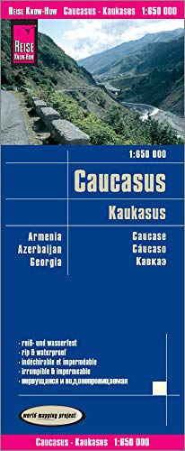 Cáucaso, mapa de carreteras impermeable. Escala 1:650.000. Reise Know-How.: reiß- und wasserfest (world mapping project) (Caucasus (1:650.000): Armenia, Azerbaijan Georgia)
