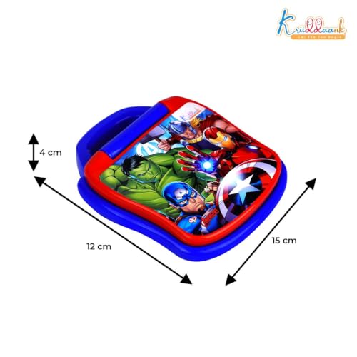 Image of Marvel Avengers Theme Educational Laptop for Kids - Interactive Pre-School Learning Toy with Screen, Music,Alphabet & Number Keys-Fun Educational Gift for Boys & Girls 3+ Years (Red & Blue)