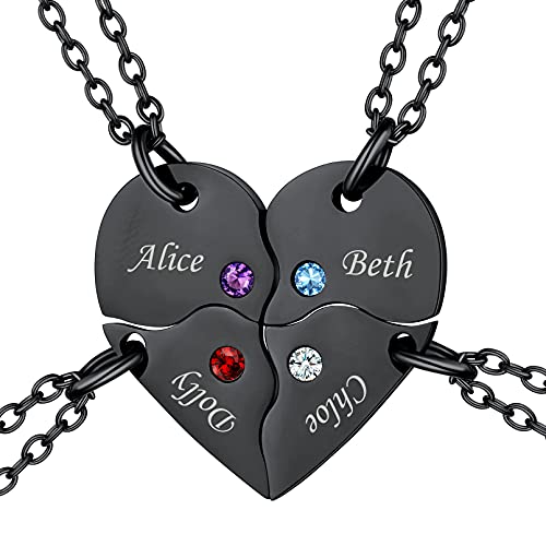 Collier d'amitié personnalisé en acier inoxydable avec pendentif coeur puzzle séparable pour BFF