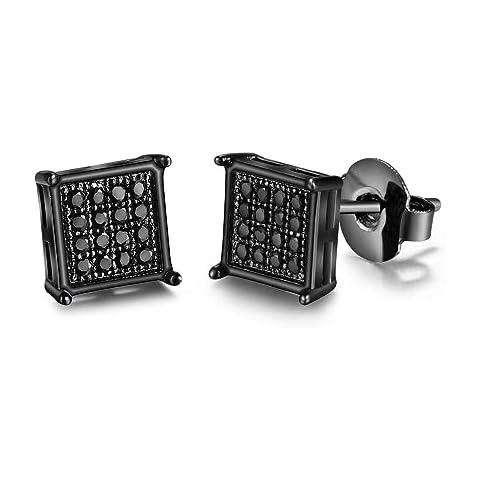 Tarsus 7mm Black Stud Earrings Cover