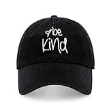 CHOK.LIDS Be Kind Trendy Womens Baseball Cap Unisex Fashion Cotton Polo Style Fun Inspirational Saying Seasonal Outdoor Travel Headwear (Black)