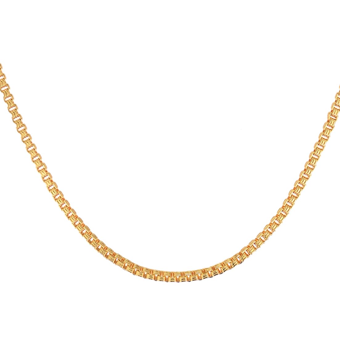 22 Inch Gold Plated Chain: Unisex Elegance for Men, Women, Girls, and Boys - Stylish Everyday Fashion-image-42