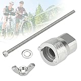 【Eine breite Palette von Anwendungen】: Zum Installieren und Entfernen der Kugel der geschlitzten Verriegelungsstruktur und der Lagerbasis der Nabe. Die Edelstahlstange mit Vollgewinde ist für die meisten Arten von Fahrradrädern geeignet. Das Hülsenbefestigungswerkzeug ist gut kompatibel und die Klauenschraube hilft Ihnen, es schnell zu zerlegen.