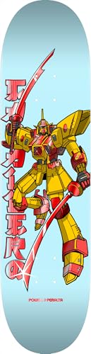 Powell Peralta Steve Caballero Gundam Skateboard Deck, Light Blue/Red Foil, 8.5