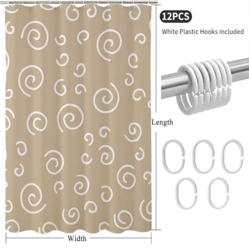 Rideau de douche anti-moisissure et imperméable avec ourlet lesté stable - 6