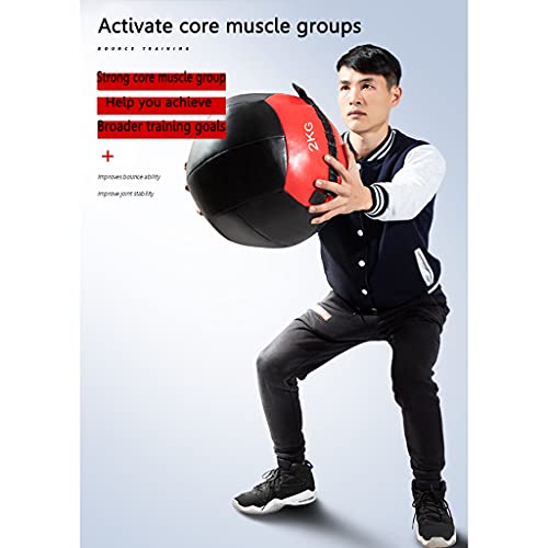 Ballons Médicinaux, Balle Murale de Squash Souple de 2 Kg, Home Gym Core Strength Training Ball Boxing Lancer des Équipements de Fitness – Image 6