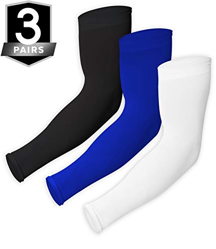 UV Sun Protection Arm Sleeves - Cooling Compression Sleeves for Men & Women