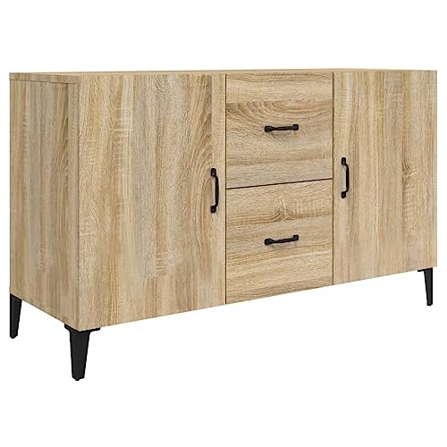 vidaXL Aparador Armario Auxiliar Alacena Mesa Consola Entrada Pasillo Vestíbulo Recibidor Mueble de Madera Contrachapada Roble Sonoma 100x36x60 cm