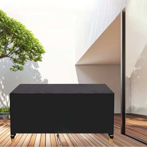OUZUIU Gartenmöbelabdeckung wasserdicht wintertaugliche Außenabdeckung 130x90x76cm/LxWxH 420D Oxford-Gewebe | UV-beständig, regenfest, zerreifest & staubdicht | Schwarze Schutzabdeckung OUZUIU Gartenmöbelabdeckung wasserdicht wintertaugliche Außenabdeckung 130x90x76cm/LxWxH 420D Oxford-Gewebe | UV-beständig, regenfest, zerreifest & staubdicht | Schwarze Schutzabdeckung