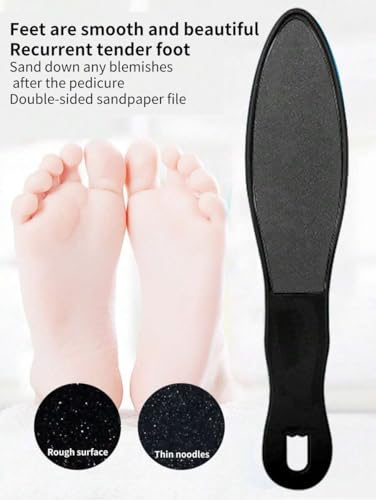 Vitalogy - Pedicure Tools for Feet - 8 in 1 Pedicure Kit | Foot Scrubber for Dead Skin, Callus Remover, Foot Scraper, Foot File, Pitchfork, Filer for Nail Repair - 1 Set (Black) - Image 3