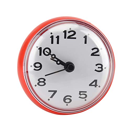 Wifehelper Reloj de Baño Impermeable, Reloj de Pared con Ventosa, Espejo de Ventana de Pared, Reloj de Ducha de Baño, Reloj de Cocina, Accesorio Decorativo de Baño para Dormitorio, Hogar,