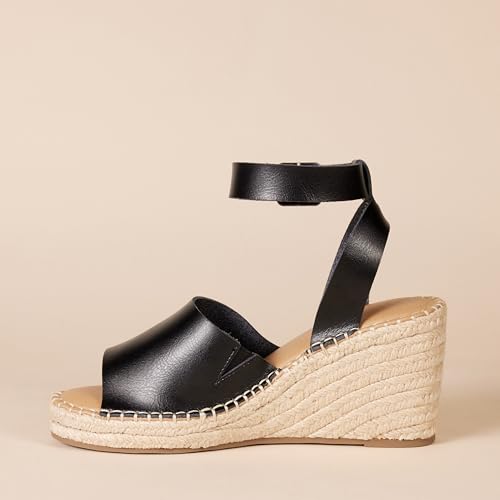 Sandale espadrille compensée femme confortable talon été