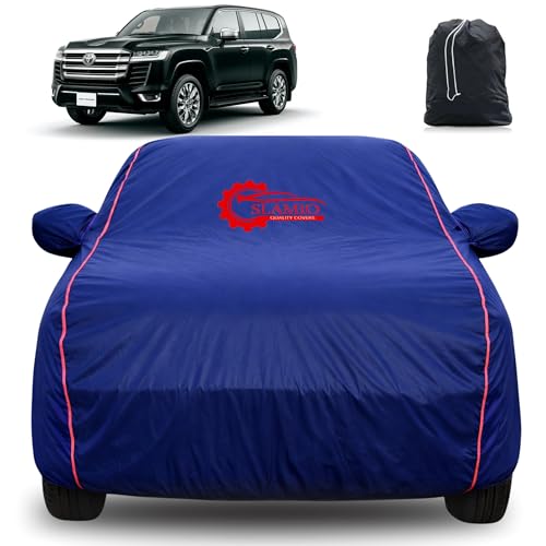 Image of 100% Waterproof Car Cover for Toyota Land Cruiser 300 2022-2026 | All-Weather, Dustproof & UV Protection | Heavy-Duty 3-Layer Fabric | Custom Fit with Mirror & Antenna Pocket | Navy Blue