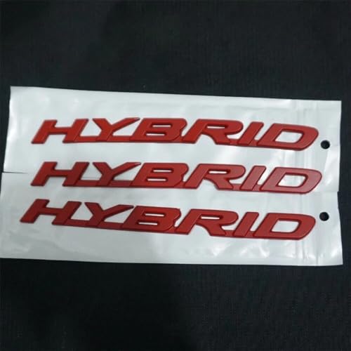Image of 1x Metal Hybrid Emblem Fits for 19-23 Rear Door Left Hand Badge Decals (Red)