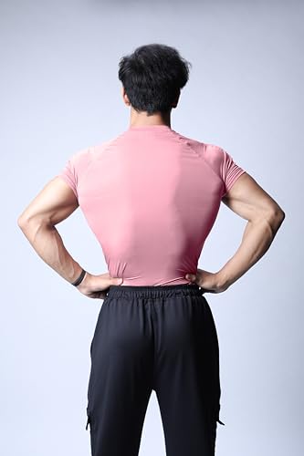 Image of COITONIC Men Compression Half Sleeves Round Neck T-Shirt for Gym and Sports Wear