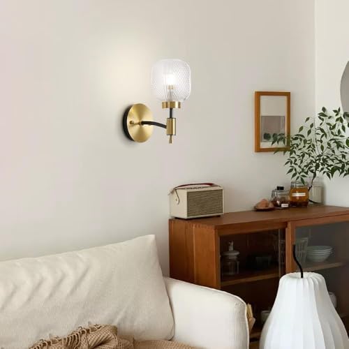 Lámpara de pared industrial vintage de latón para dormitorio 4