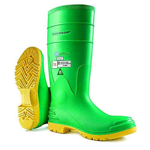 Dunlop 87012-12 Hazmax Kneeboot With Steel Toe, Shank And Midsole, 12, Green #TOP22