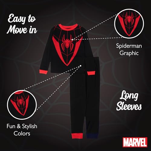 Image of Marvel Boys' 2-piece Snug-fit Cotton Matching Holiday Pajama Set, Soft & Cute for Kids