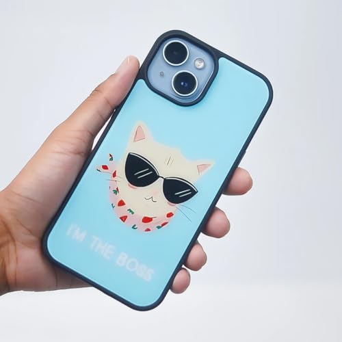 Image of PEEPERLY Back Cover Case for iPhone 13 Pro Max Scratch Resistant Anti-Slip TPU Shockproof Protective Durable Dapper Cat Boss Attitude Case for Girls & Women(Pattern1)
