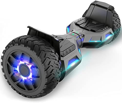 UNI-SUN All Terrain Hoverboard, 8.5" Offroad Hoverboard, Hoverboard with Lights and Bluetooth for Adults and Teens, Off Road Hoverboard Gifts