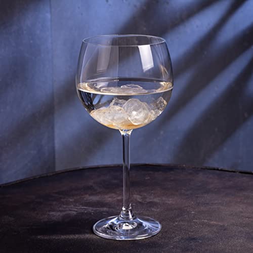 Krosno Cocktail Gin Tonic Balloon Water Glasses | Set Of 6 Pieces | 16.2 Oz | Venezia Collection | Ideal For Home, Restaurant, Events & Parties | Dishwasher Safe #TOP4