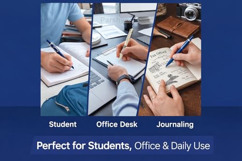 Image of KiddieWorld Oxford Cambridge Click Fountain Pen Set (2 Pens + 6 Ink Refills) | Smooth Writing, Quick Dry Ink, Premium British Style, Comfortable Grip | Gift Box for Students & Professionals
