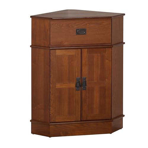 Mission Corner Cabinet with Drawer and Double Doors