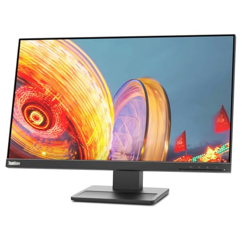 Image of Lenovo ThinkVision E24q-20 23.8 inch WQHD WLED LCD Monitor - 16:9 - Raven Black